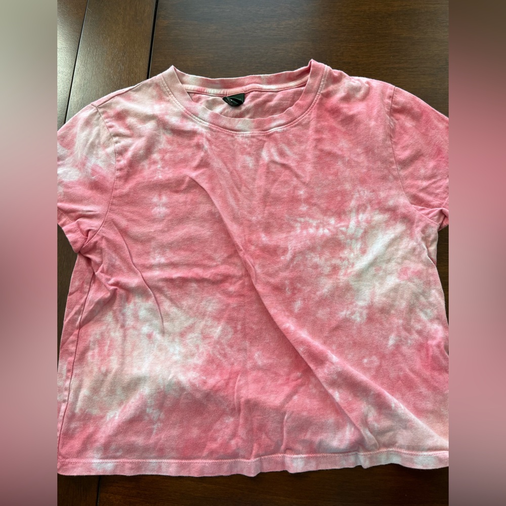 Pink tie dye top from Target. Size small